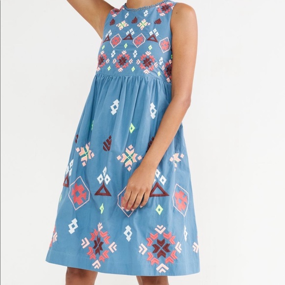 COPY - Anthropologie Embroidered Mini Dress - Picture 1 of 3